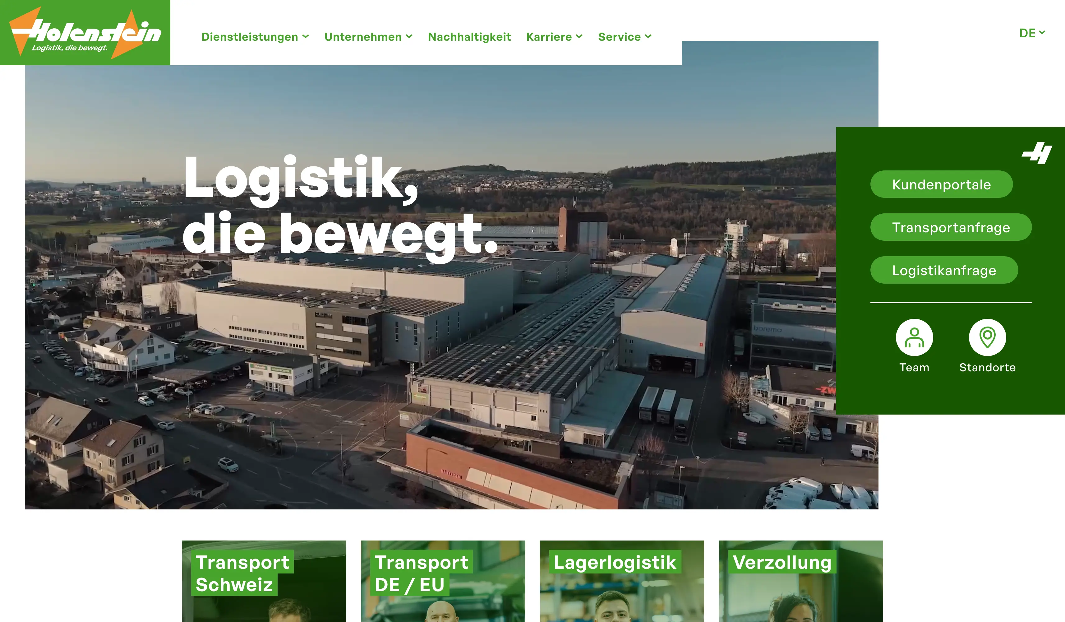 Screenshot Holenstein AG