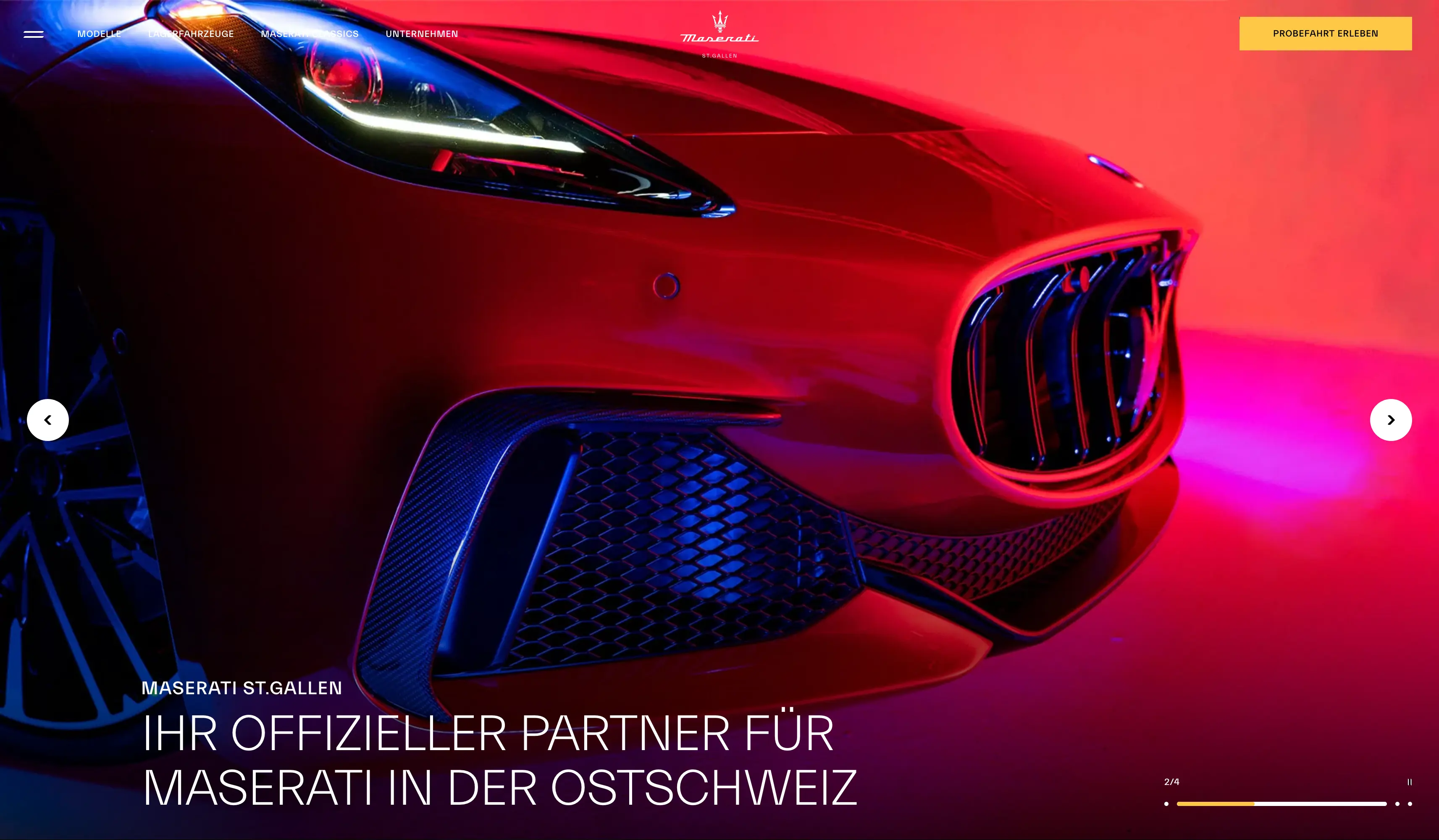 Screenshot Maserati St. Gallen
